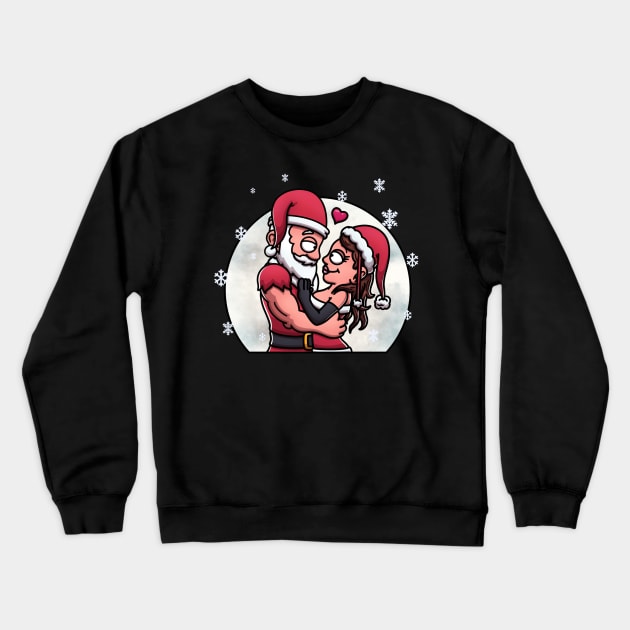 Romantic Young Santa - And Mrs. Claus Crewneck Sweatshirt by TheMaskedTooner